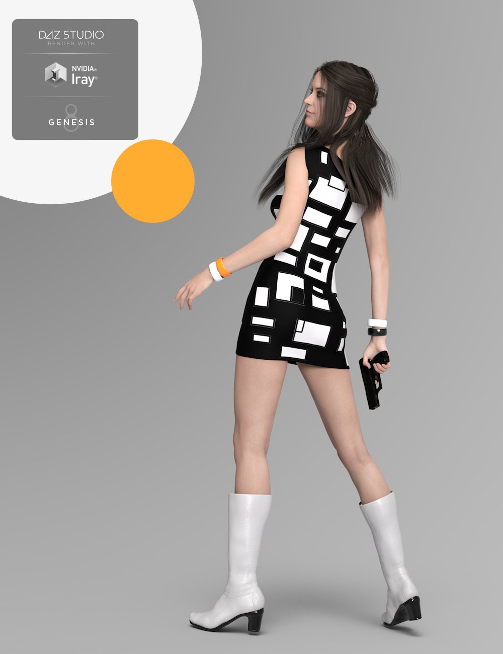 dForce Emma Dress for Josephene 8 and Genesis 8 Female(s) by: Aquarius, 3D Models by Daz 3D