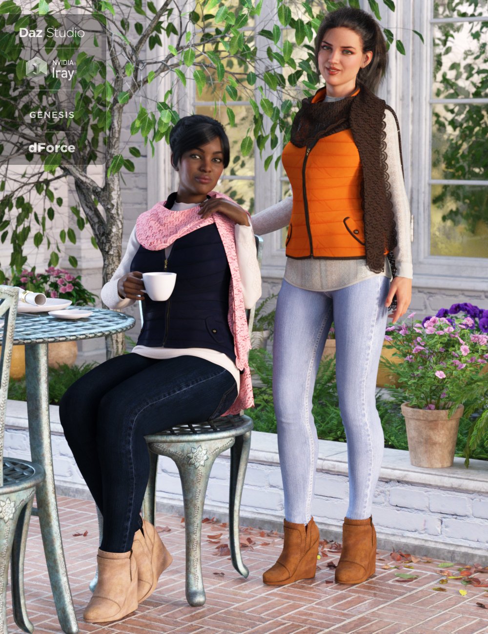 dForce Latte Mornings Outfit Textures by: Sarsa, 3D Models by Daz 3D