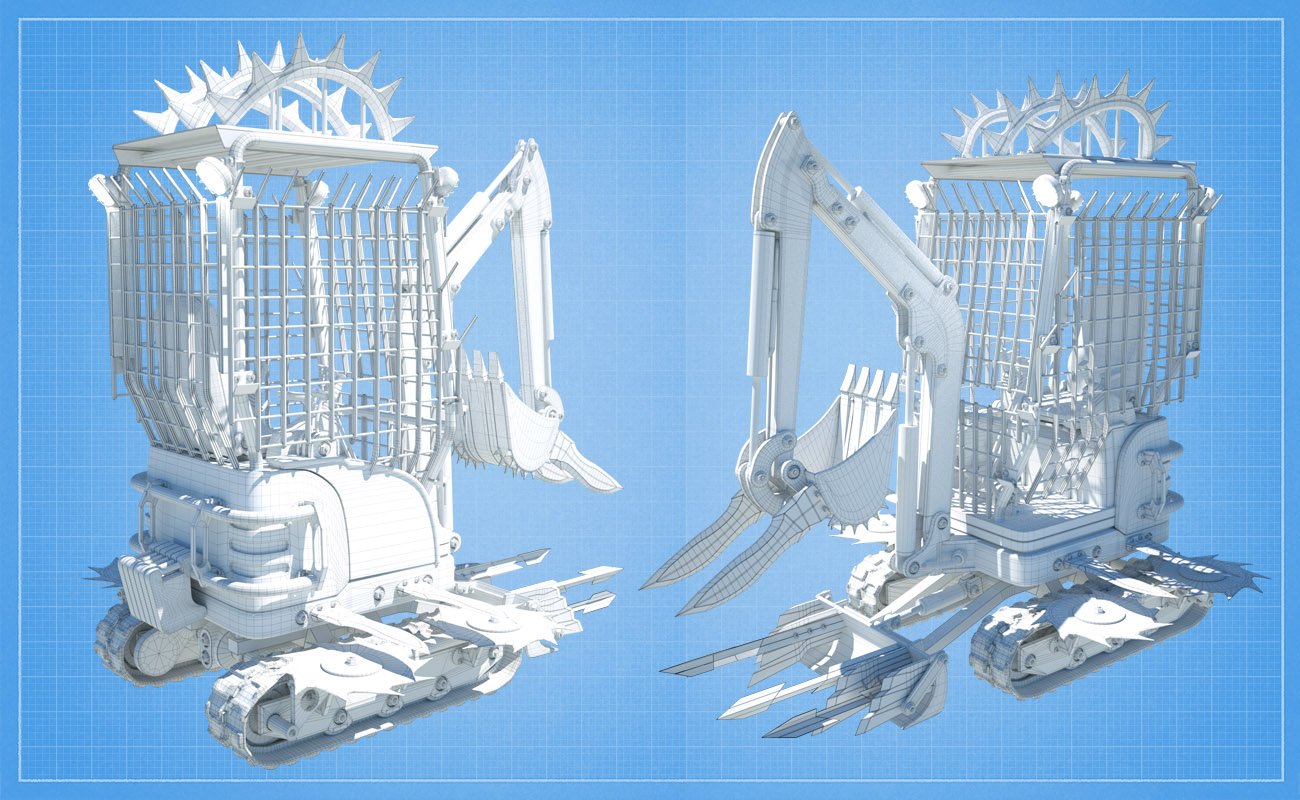 Mini Digger Z by: David BrinnenForbiddenWhispers, 3D Models by Daz 3D