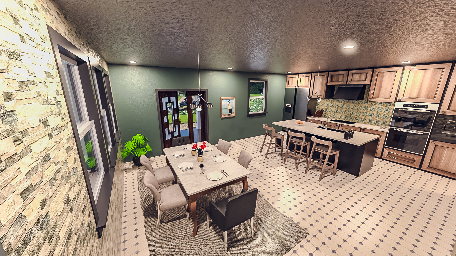 American Family Dining American Family Dining by: Tesla3dCorp, 3D Models by Daz 3D