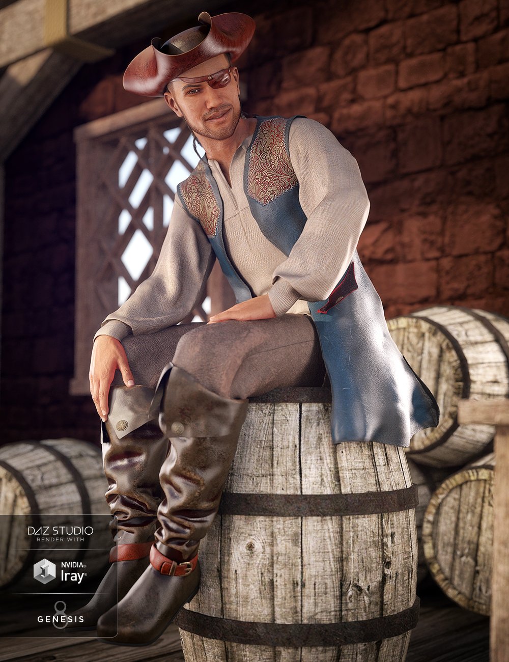dForce Scallywag Outfit for Genesis 8 Male(s) dForce Scallywag Outfit for Genesis 8 Male(s) by: Lyrra MadrilMoonscape GraphicsSade, 3D Models by Daz 3D