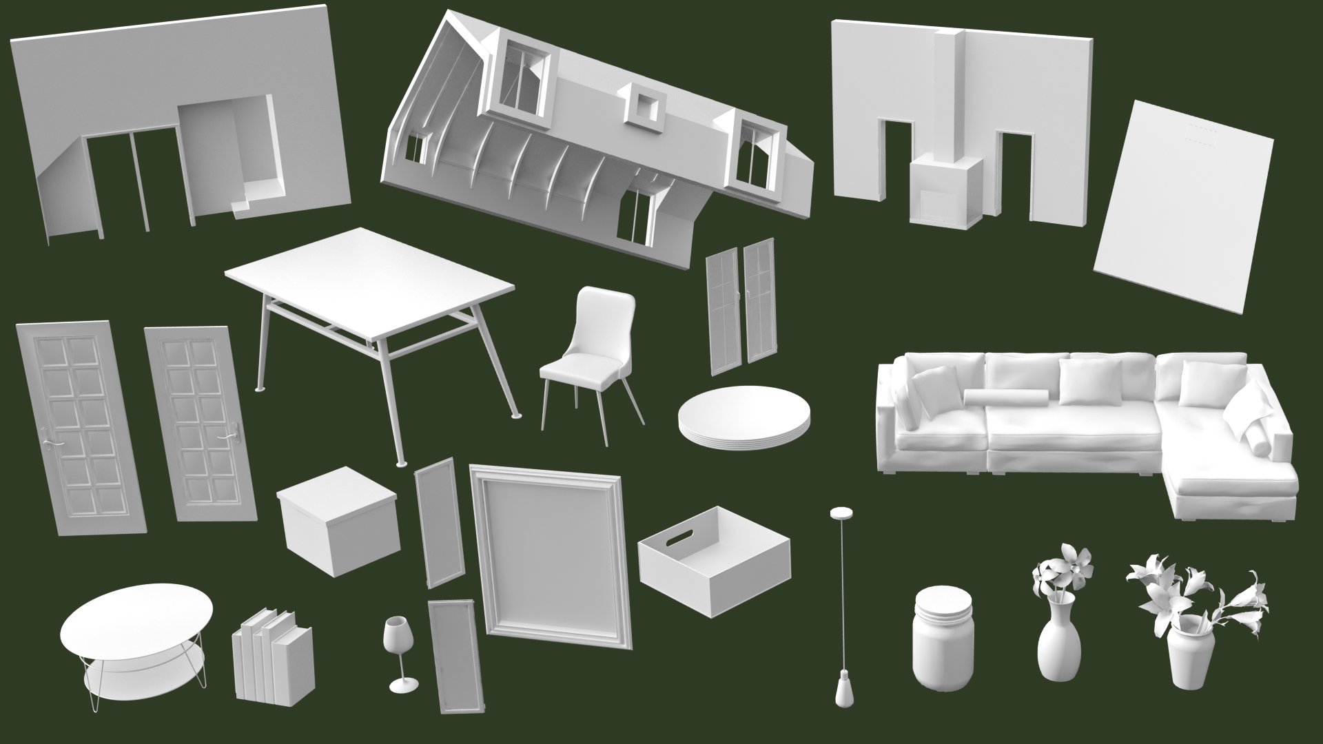 Attic Space by: clacydarch3d, 3D Models by Daz 3D