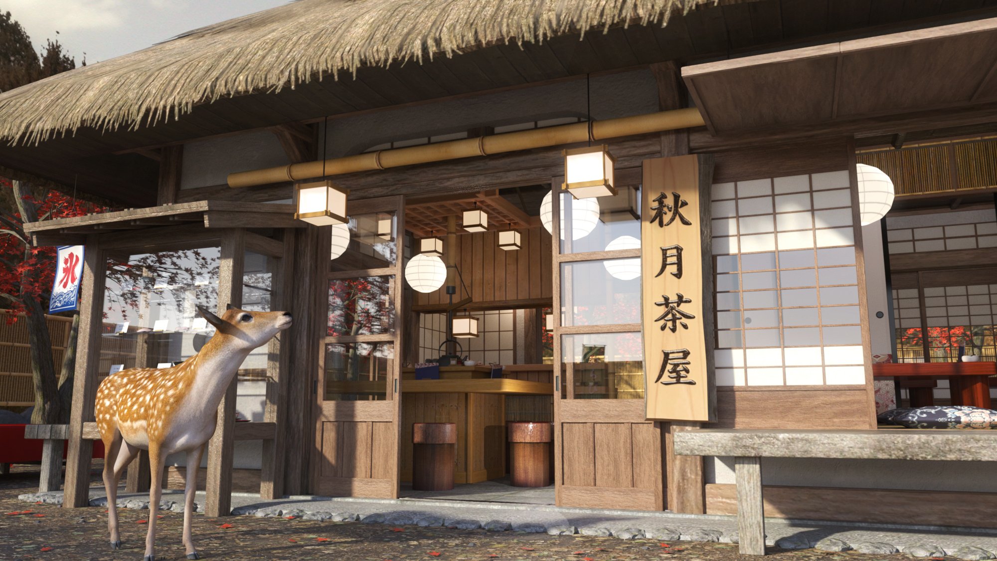 Traditional Japanese Tea Shop Daz 3D
