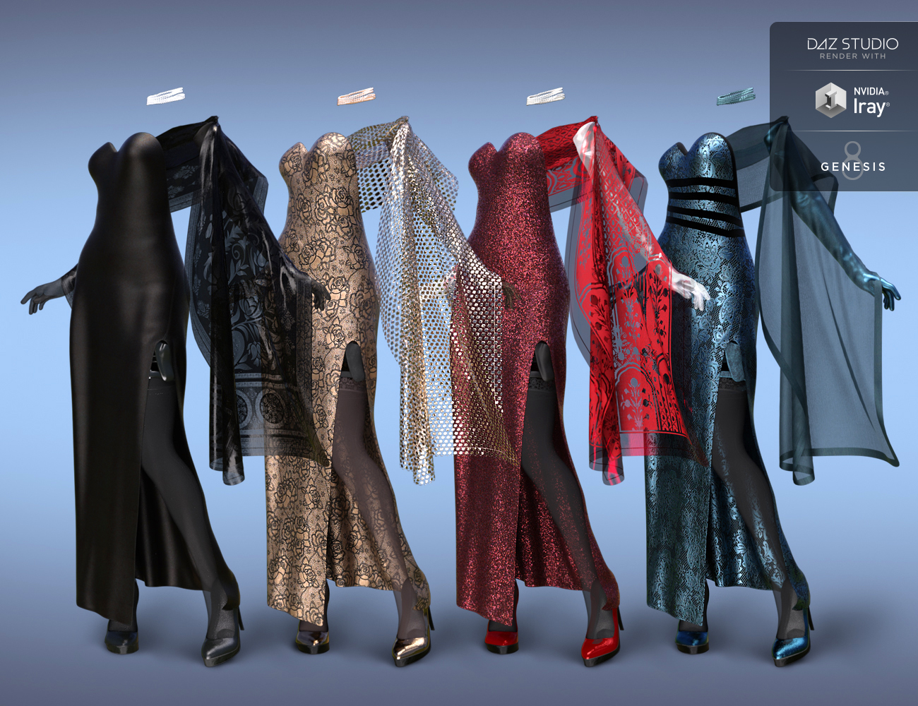 dForce Natasha Rose Outfit Textures by: 3D-GHDesignSade, 3D Models by Daz 3D