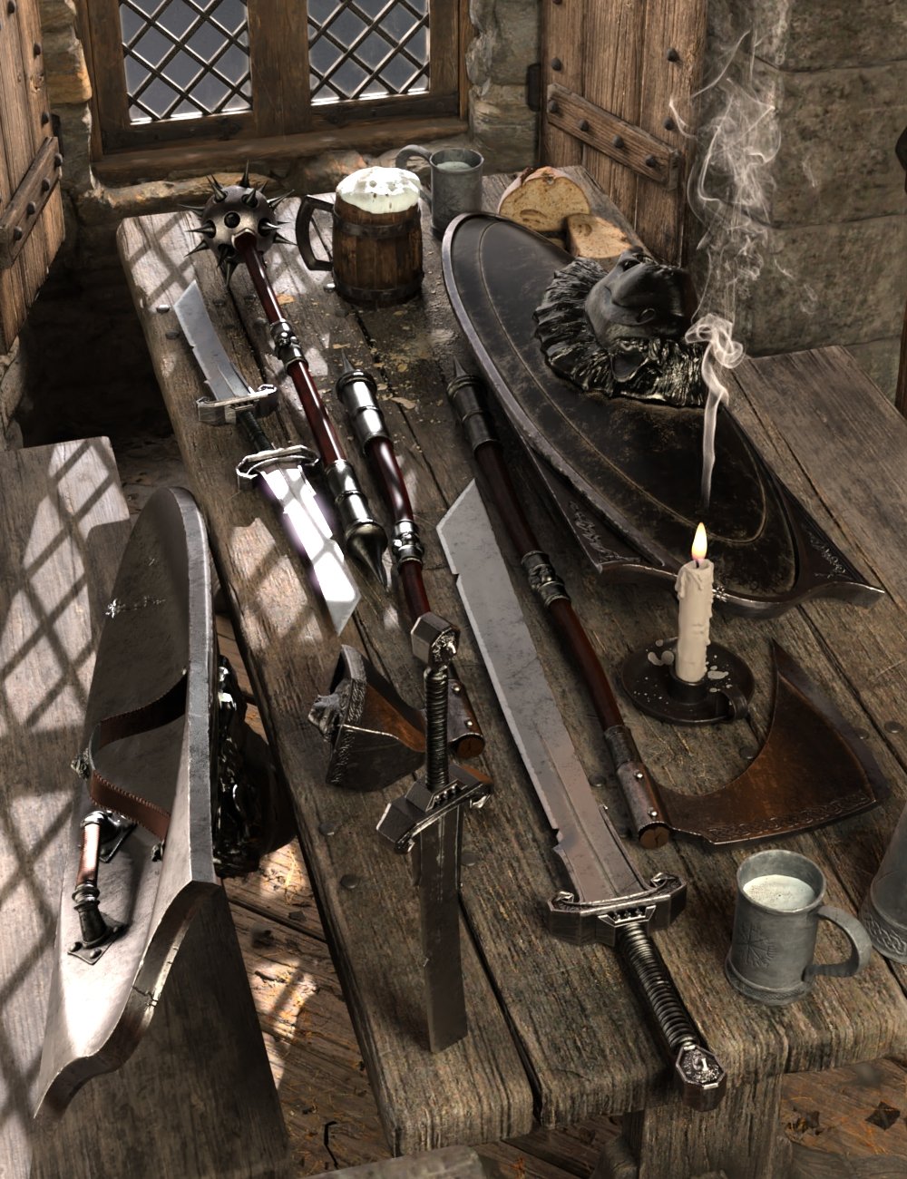 Albion Weapons Collection by: Britech, 3D Models by Daz 3D