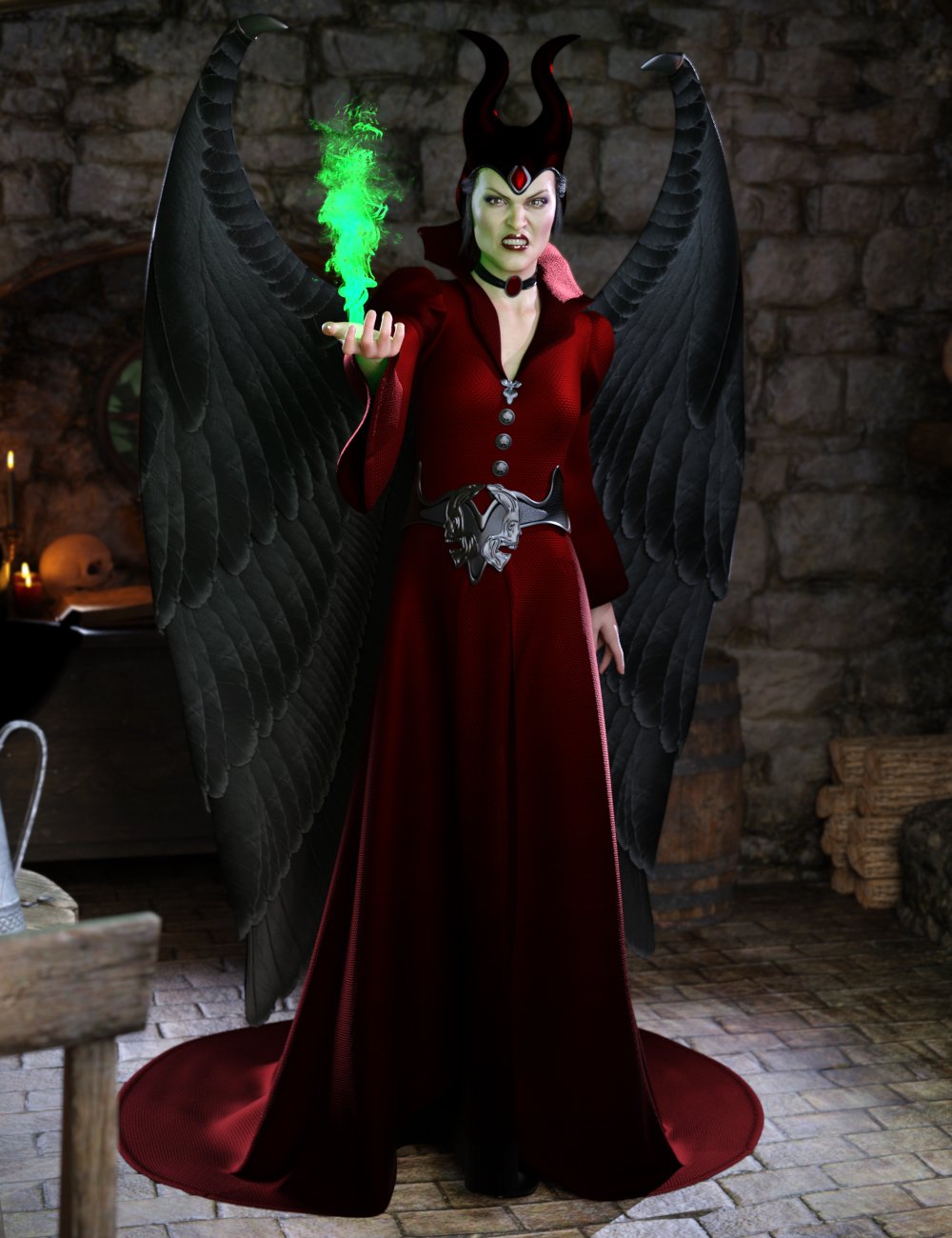 Faery Tale Evil for Genesis 8 Female(s) by: Ravenhair, 3D Models by Daz 3D