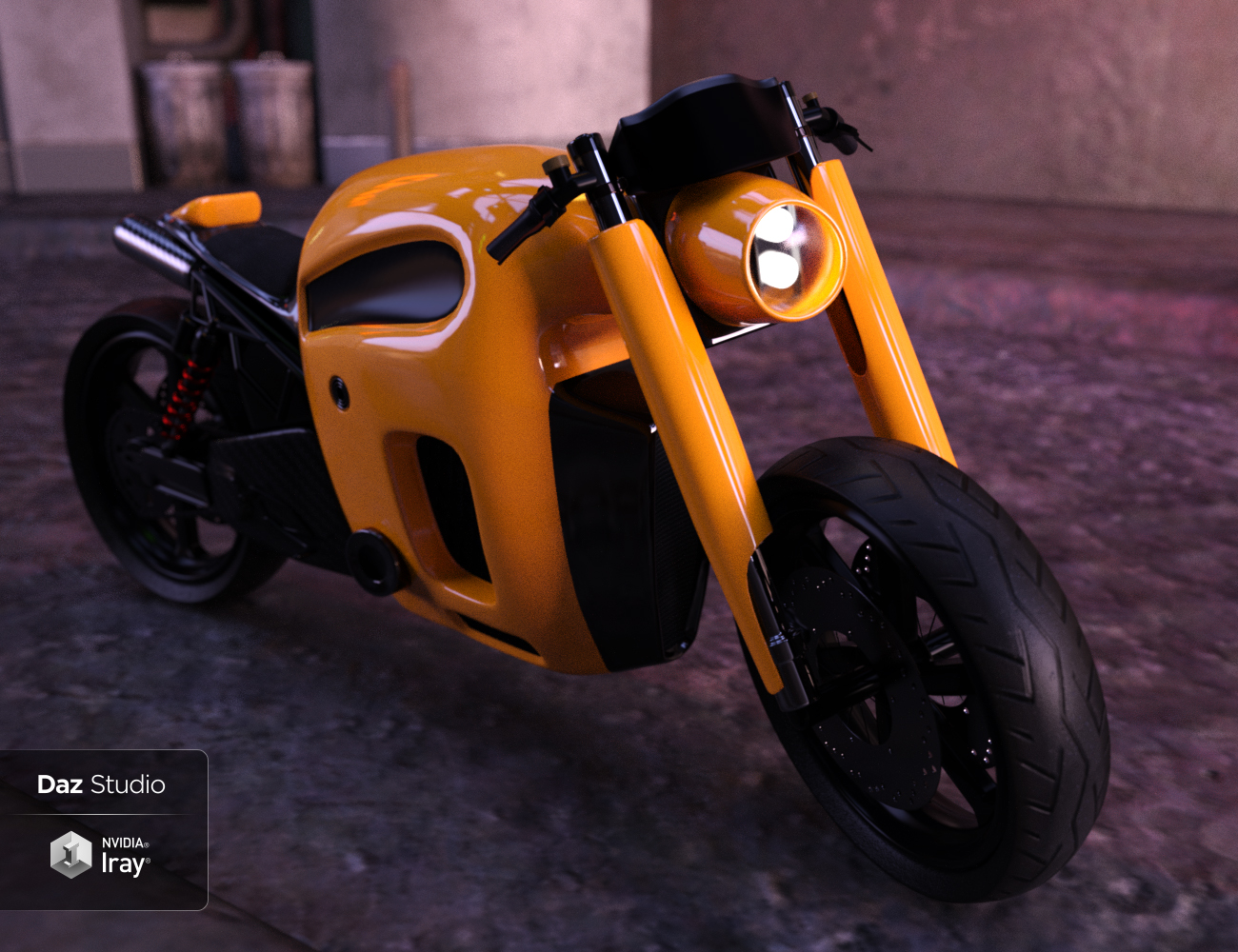 Retro-Futuristic Motorcycle by: Charlie, 3D Models by Daz 3D