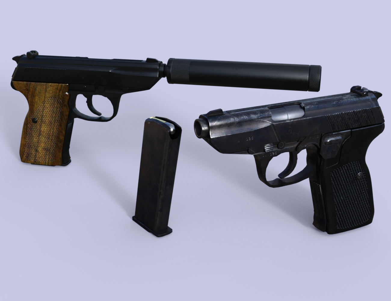 Spy Pistols by: DzFire, 3D Models by Daz 3D