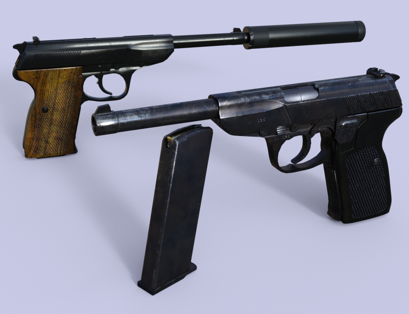Spy Pistols by: DzFire, 3D Models by Daz 3D