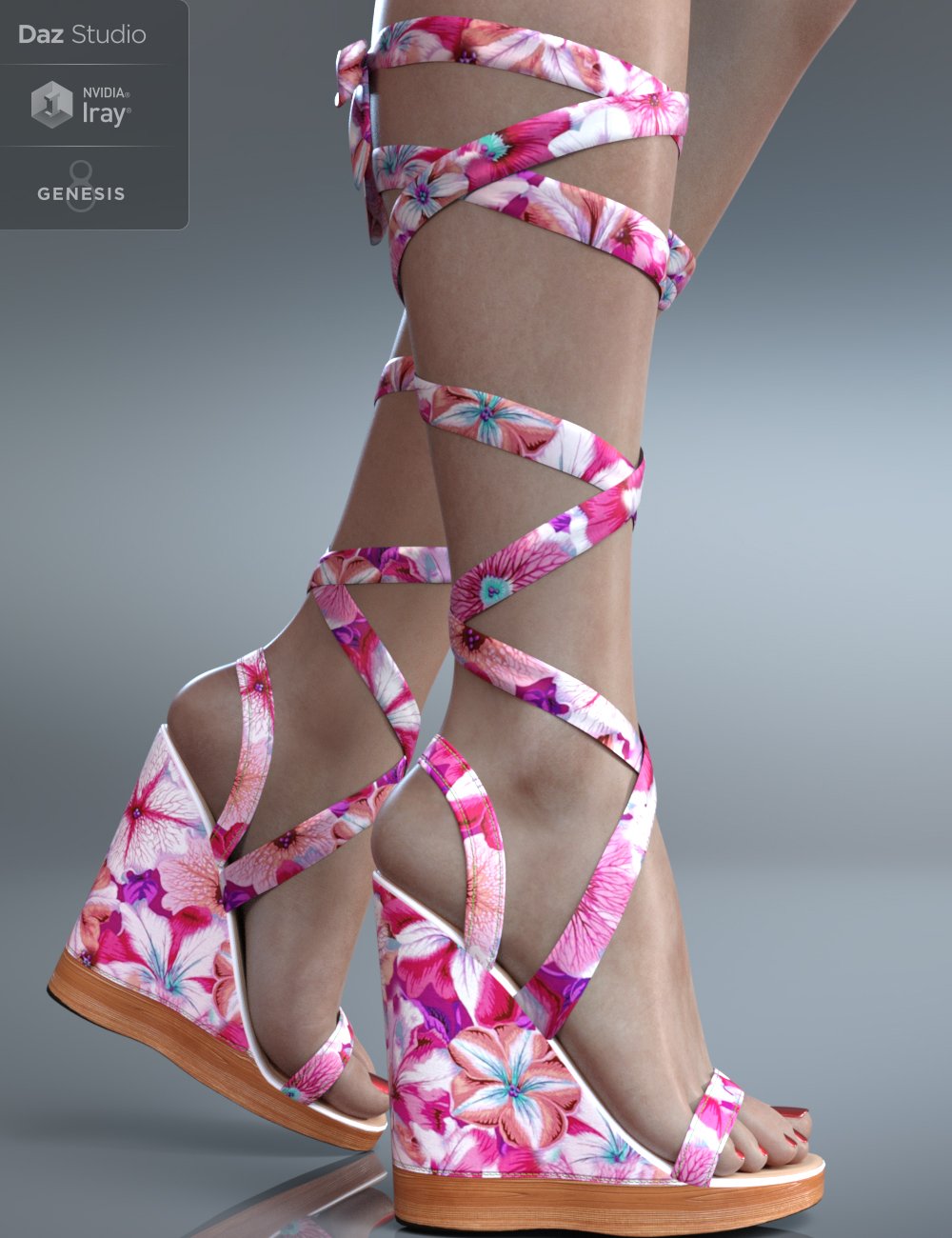 Wrap Wedges for Genesis 8 Female(s) by: Nikisatez, 3D Models by Daz 3D