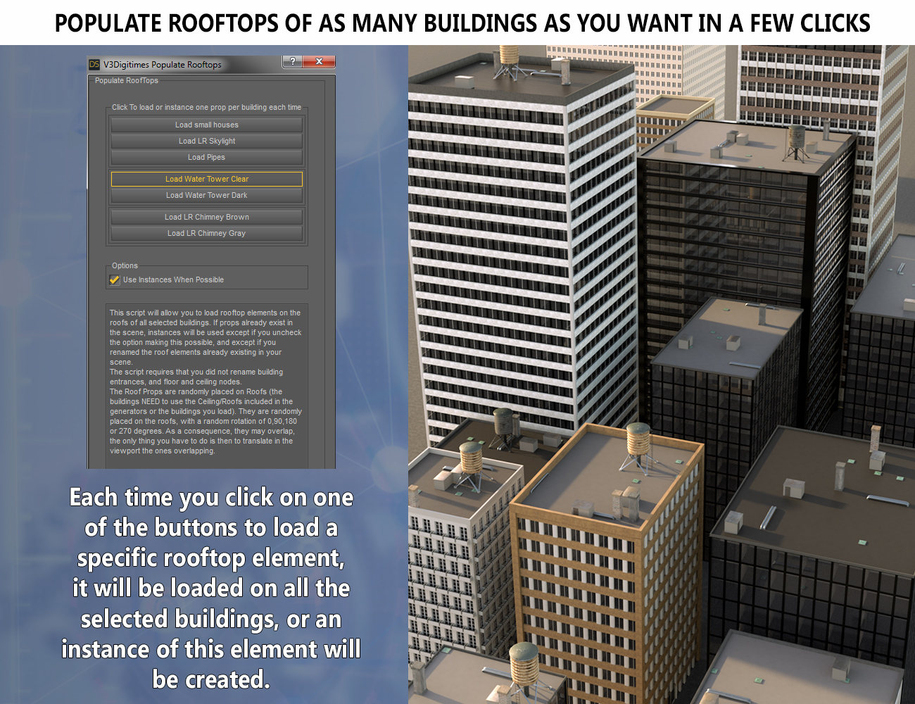 V3Digitimes Buildings and Skyscrapers Generator Vol. 1 by: V3Digitimes, 3D Models by Daz 3D