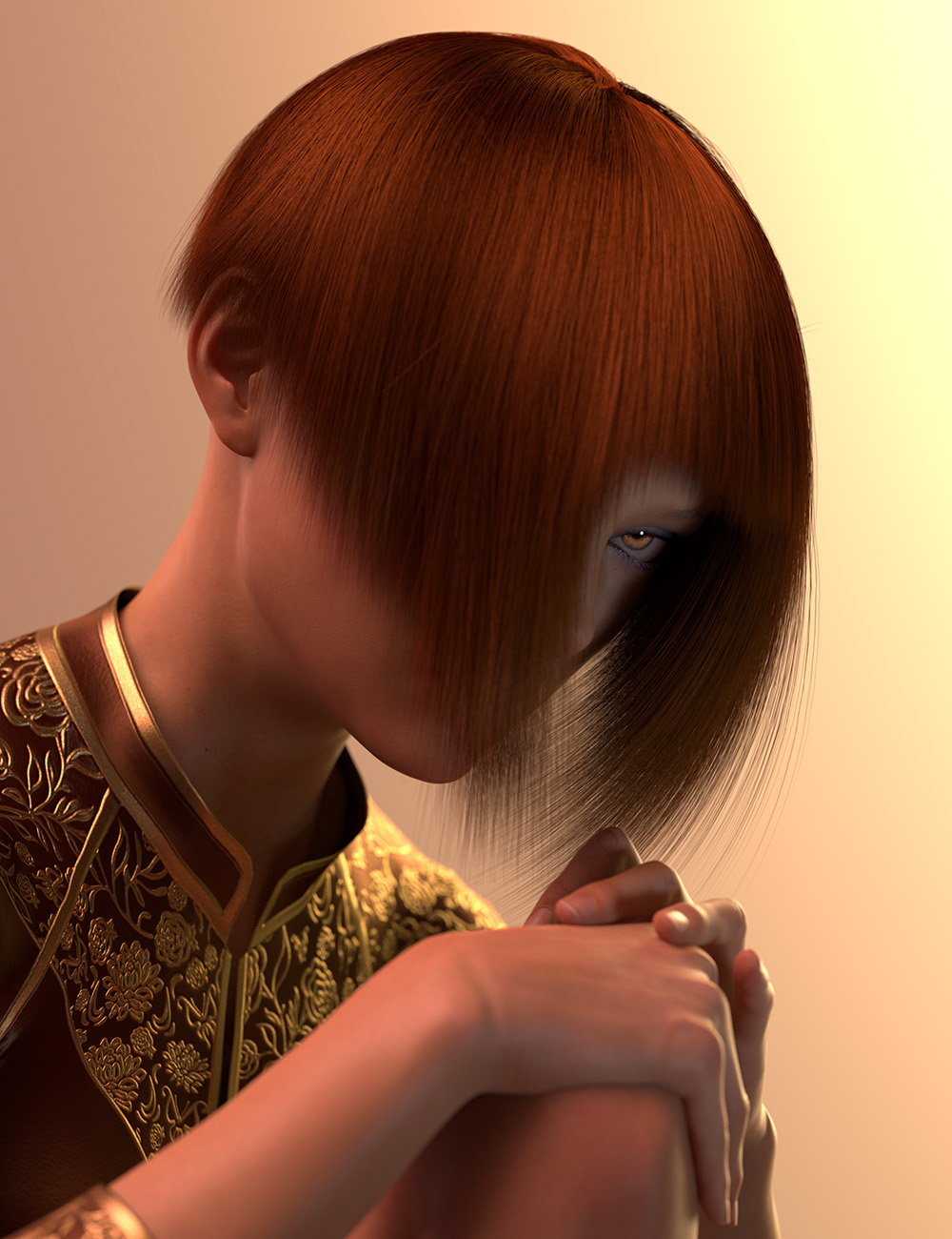 dForce Hair Oso Bob for Genesis 8 Female(s) by: Oso3D, 3D Models by Daz 3D