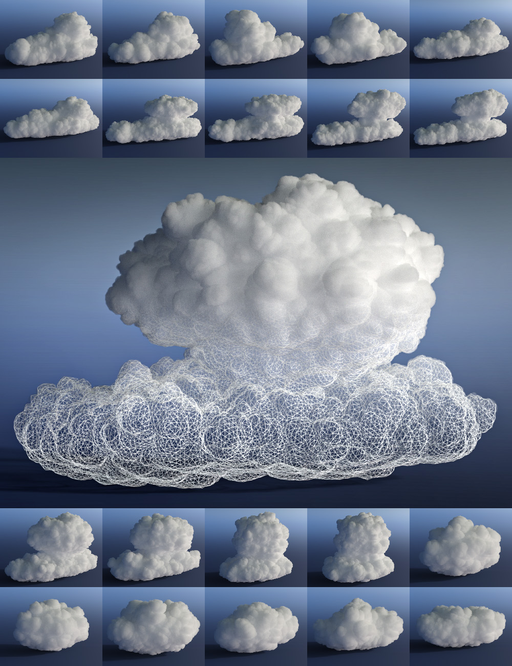 HD Volumetric Clouds by: MarshianDimensionTheory, 3D Models by Daz 3D
