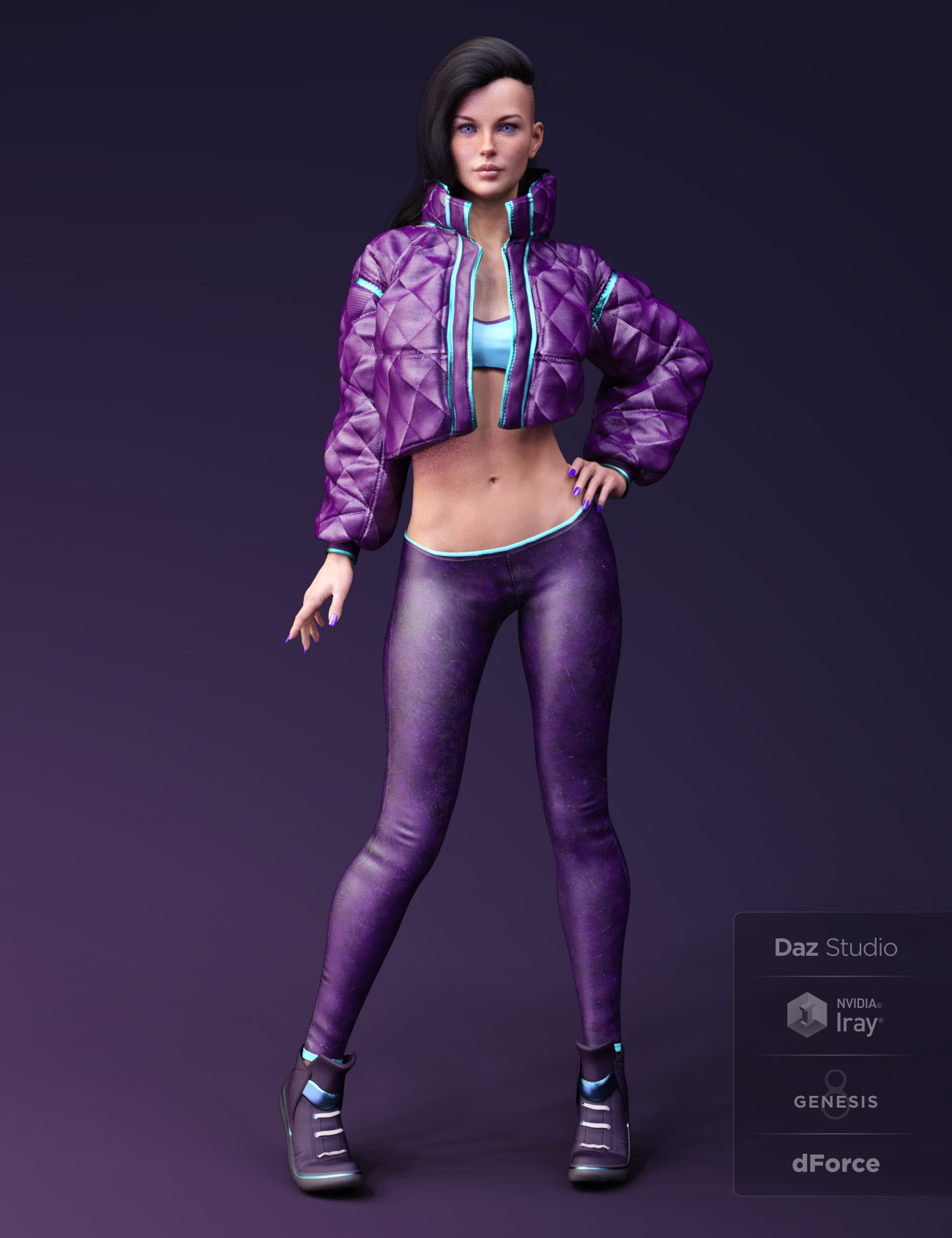 X-Fashion Street Dancer Outfit for Genesis 8 Female(s) by: xtrart-3d, 3D Models by Daz 3D