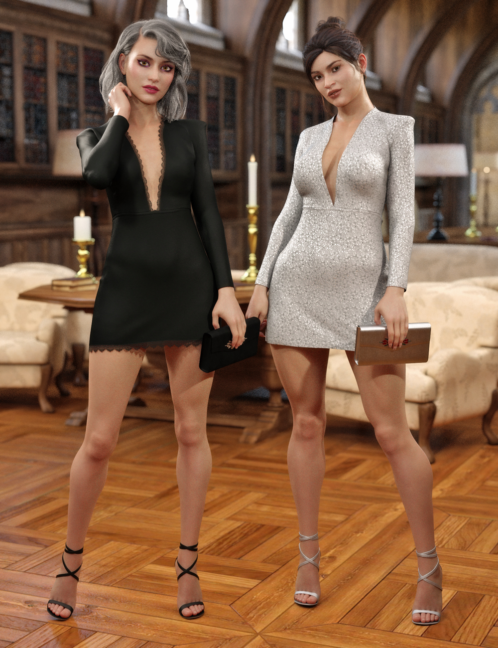 dForce Chic Club Outfit Textures by: DirtyFairy, 3D Models by Daz 3D