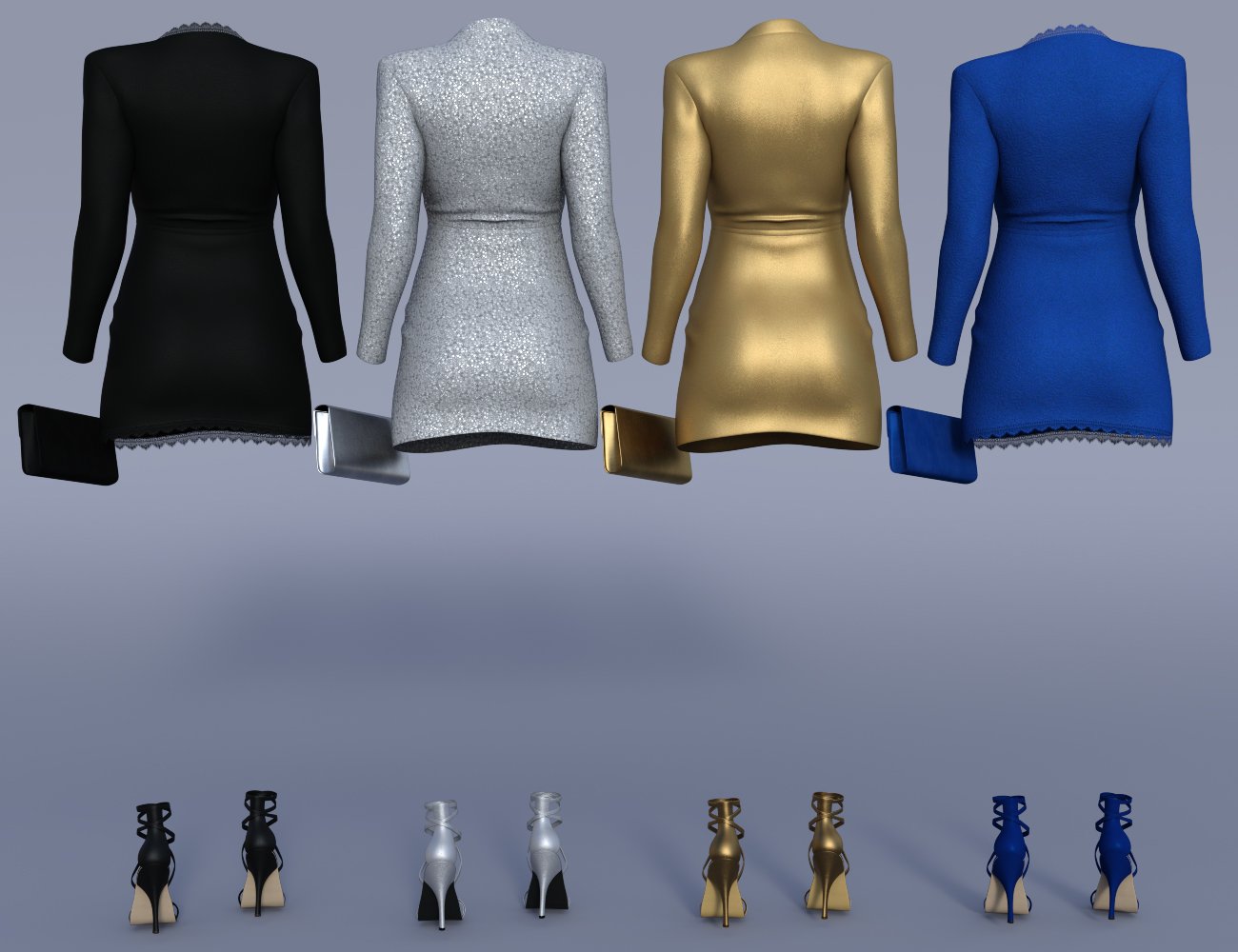 dForce Chic Club Outfit Textures by: DirtyFairy, 3D Models by Daz 3D