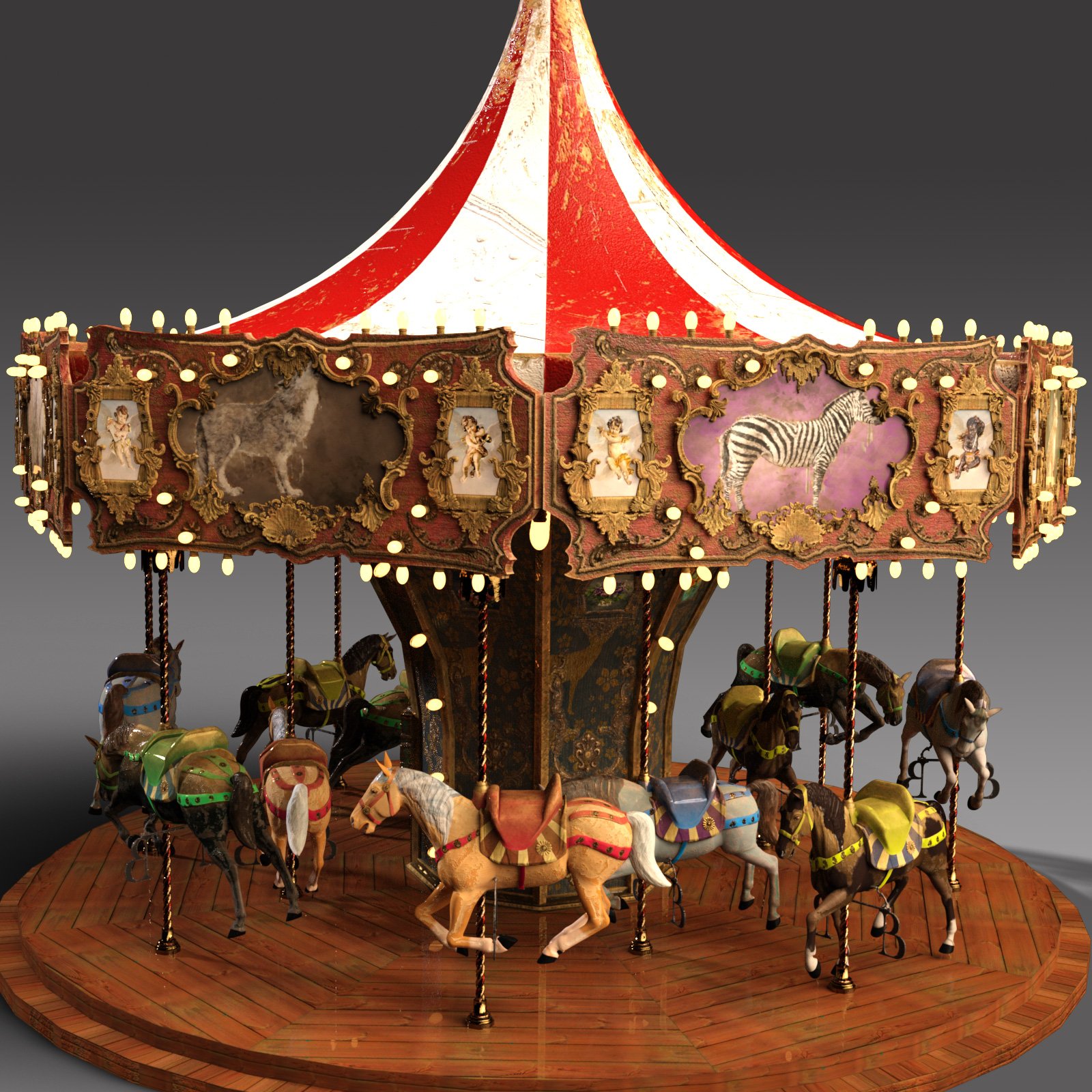 Carousel by: Ansiko, 3D Models by Daz 3D