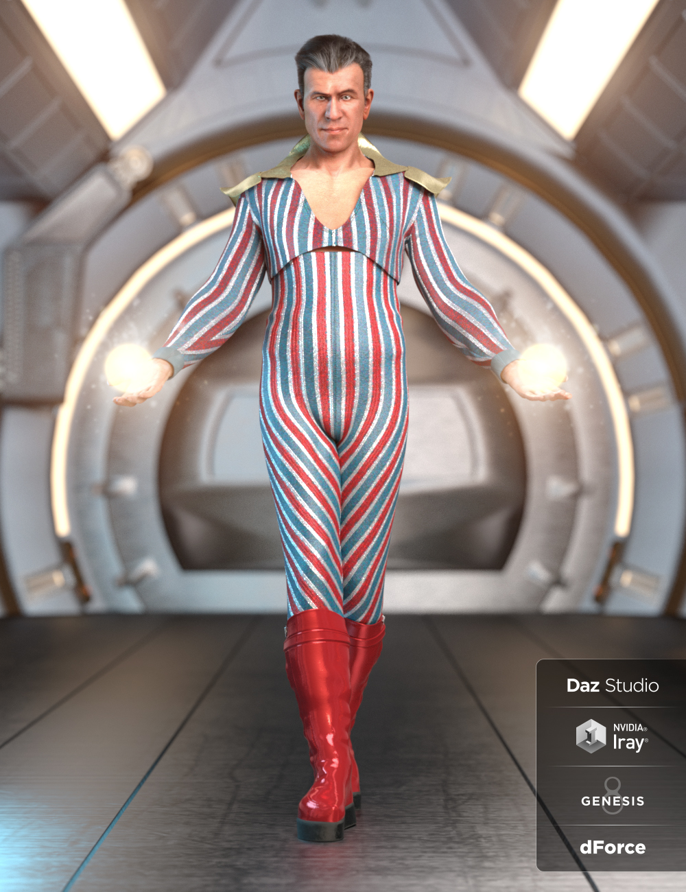 dForce MoonAge Outfit for Genesis 8 Male(s)