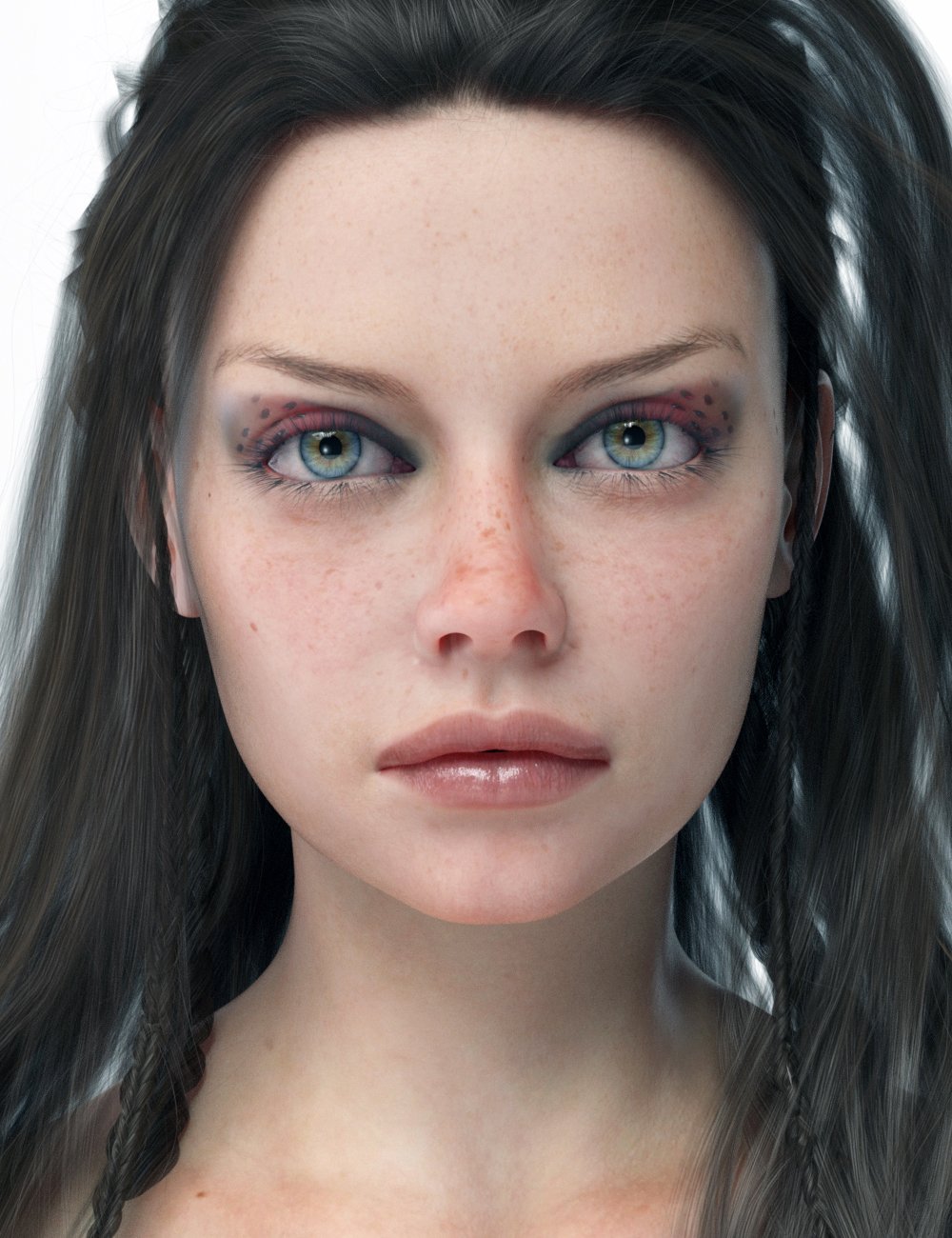 Fashion Model Face Maps For V Human Textures Skins And Maps For Daz ...