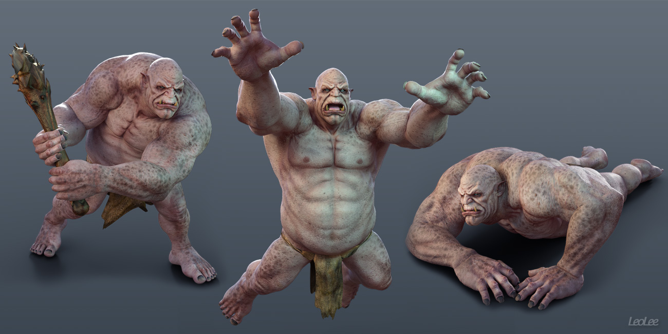 Fighting Poses for Ogre HD Fighting Poses for Ogre HD by: Leo Lee, 3D Models by Daz 3D