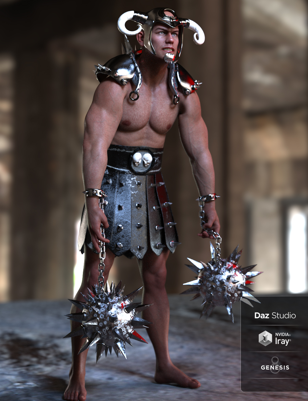 Berzerker Battle Outfit for Genesis 8 Males(s) by: ParallaxCreates, 3D Models by Daz 3D