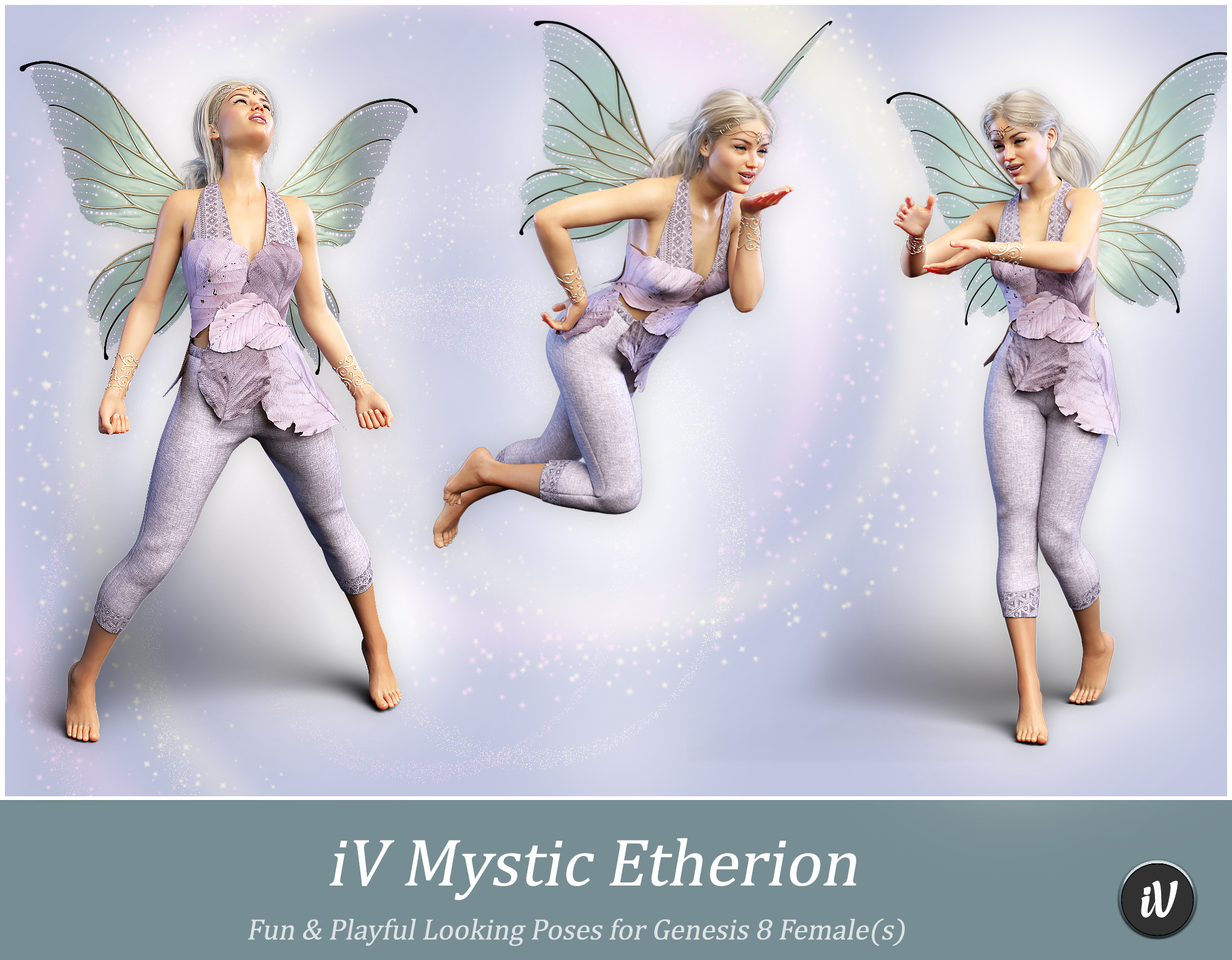 iV Mythic Etherion Pose Collection For Genesis 8 Female(s) by: i3D_Lotus, 3D Models by Daz 3D