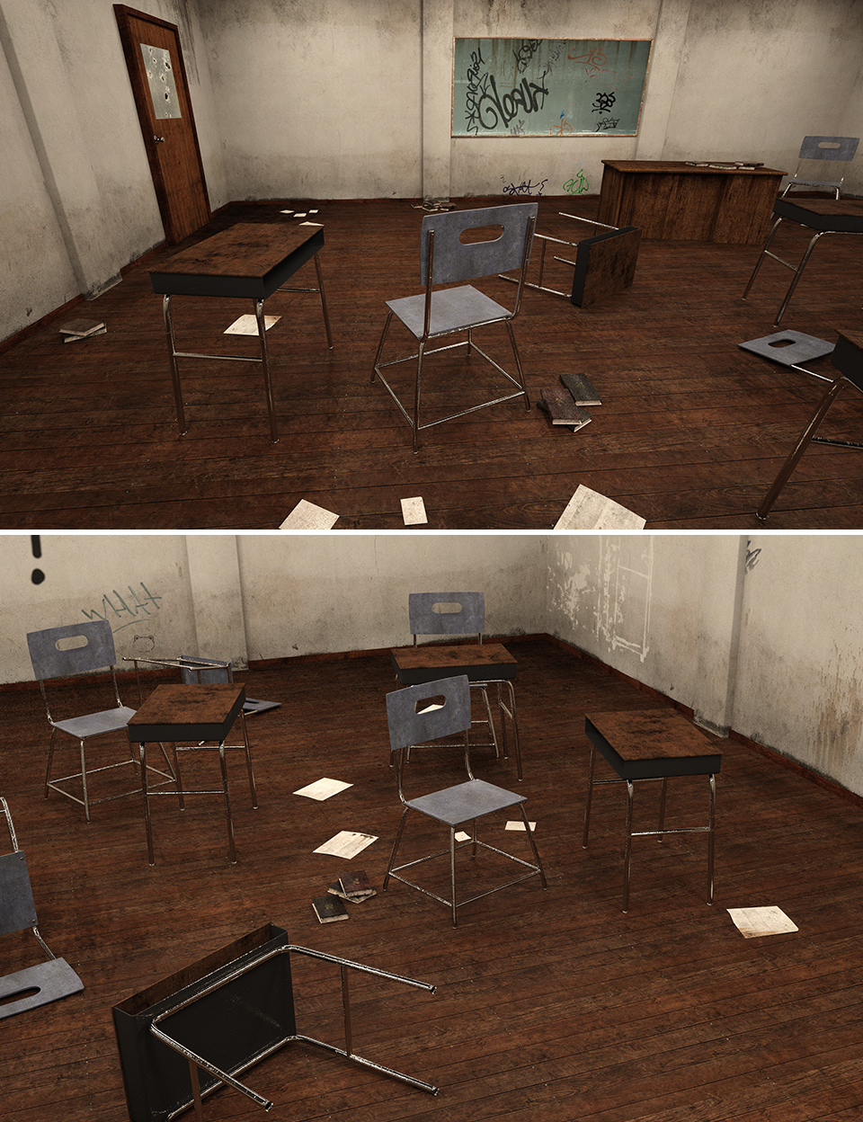 Abandoned Classroom by: , 3D Models by Daz 3D