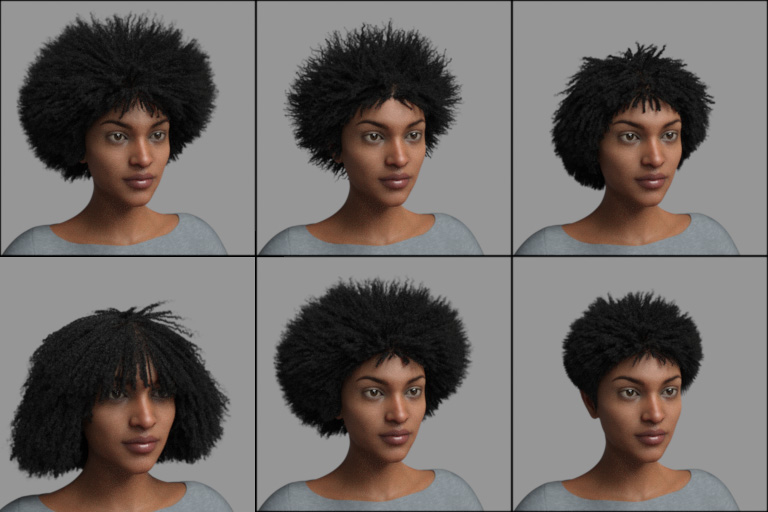 dForce Oso Textured Hair for Genesis 8 Female Addon 2 by: Oso3D, 3D Models by Daz 3D