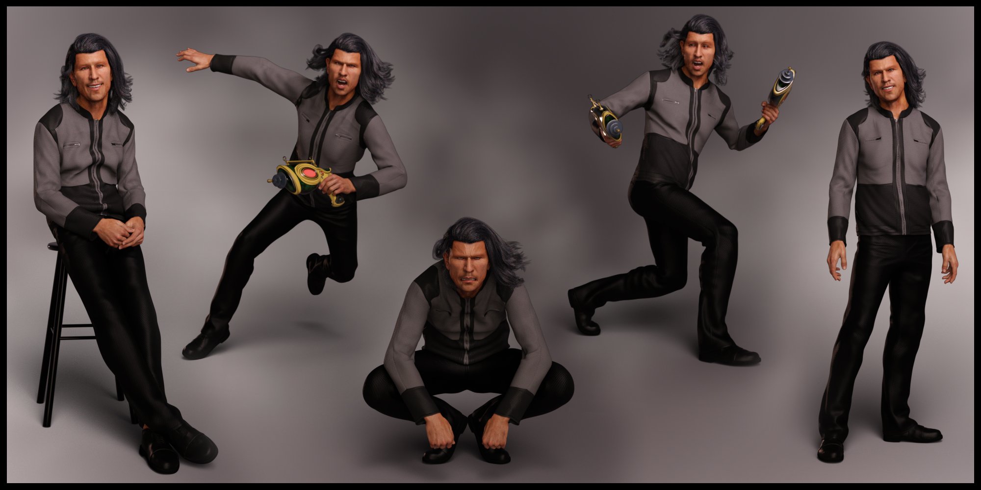 UltraMod Poses for Dasan 8 and Genesis 8 Male