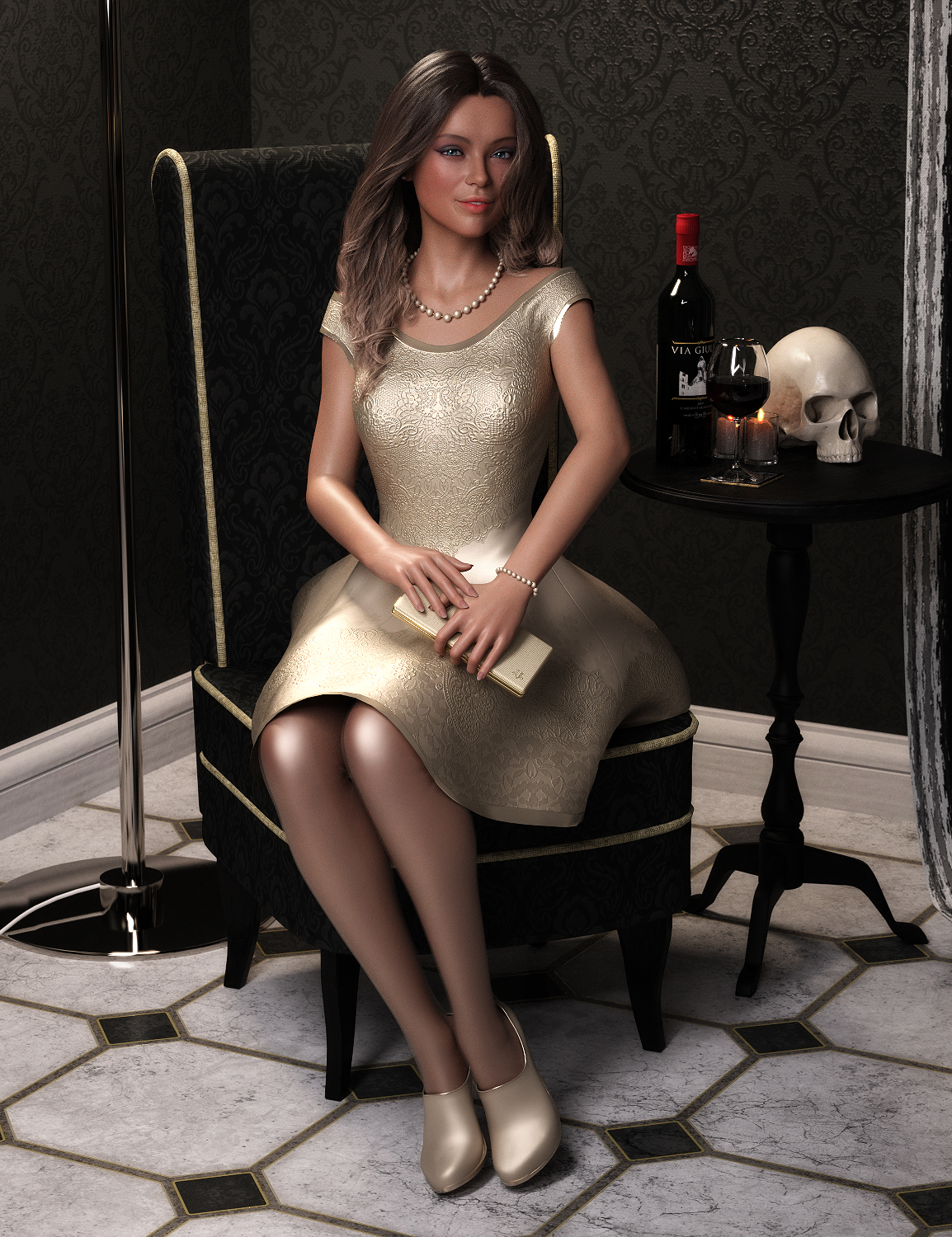 dForce The One I Love Outfit for Genesis 8 Female(s) by: Val3dart, 3D Models by Daz 3D