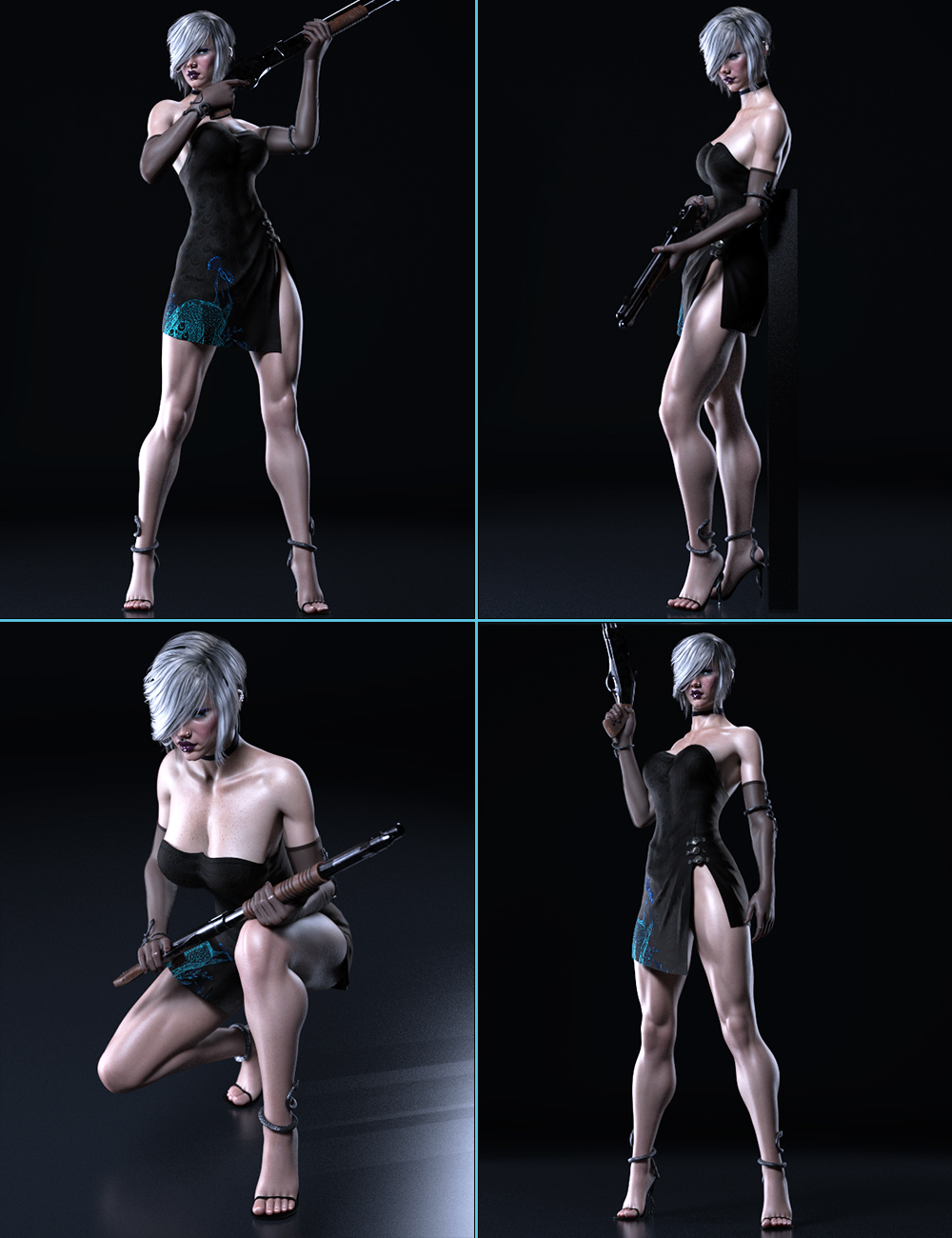 Mrs. Shotgun Poses and Prop for Genesis 8 Female by: 3D Sugar, 3D Models by Daz 3D