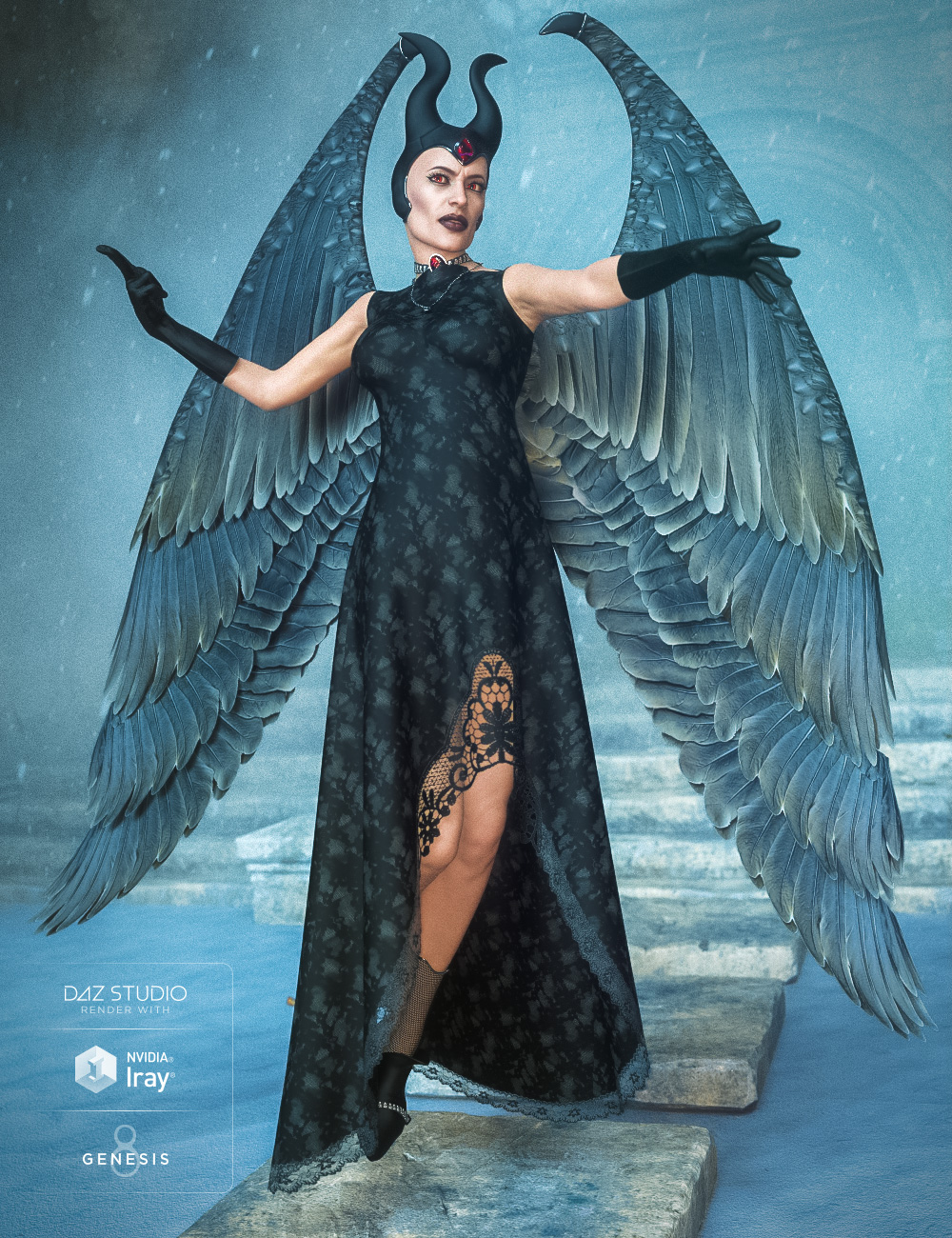 Good and Evil for Universal Dress by: Shox-Design, 3D Models by Daz 3D