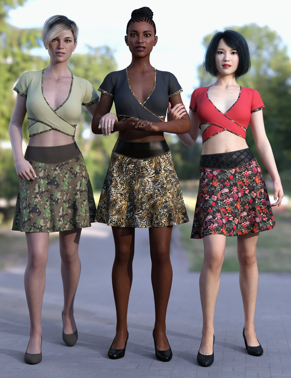 dForce Divergent Material Textures for Brazen Charm Outfit by: Leviathan, 3D Models by Daz 3D