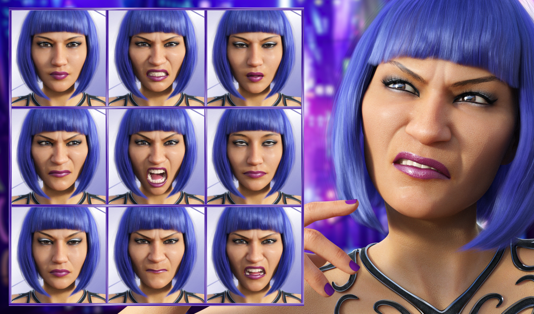 Retrofuturism Expressions for Genesis 8 Female and Alawa 8 Retrofuturism Expressions for Genesis 8 Female and Alawa 8 by: JWolf, 3D Models by Daz 3D