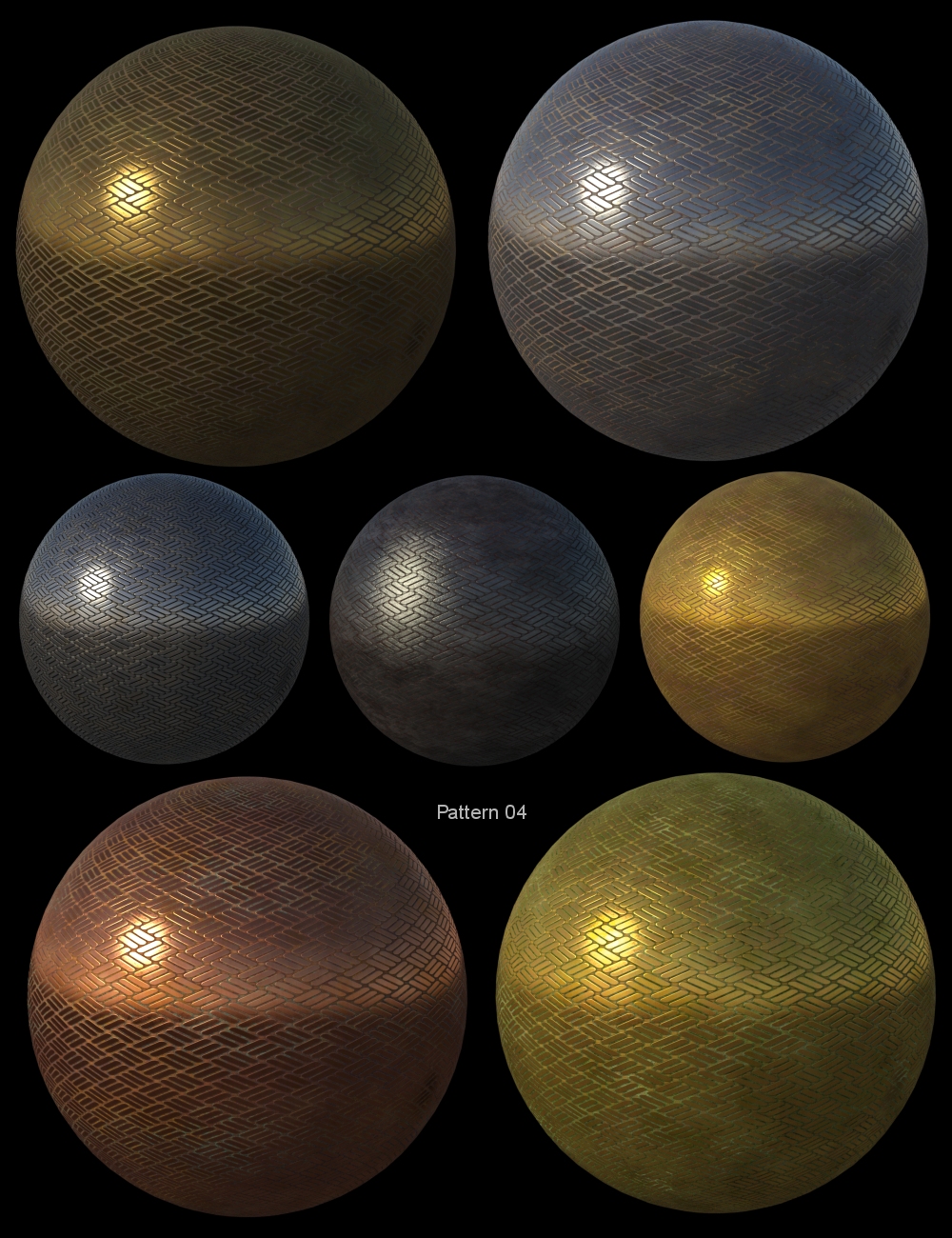 4K Metal Shader Presets 1 for Iray | Daz 3D