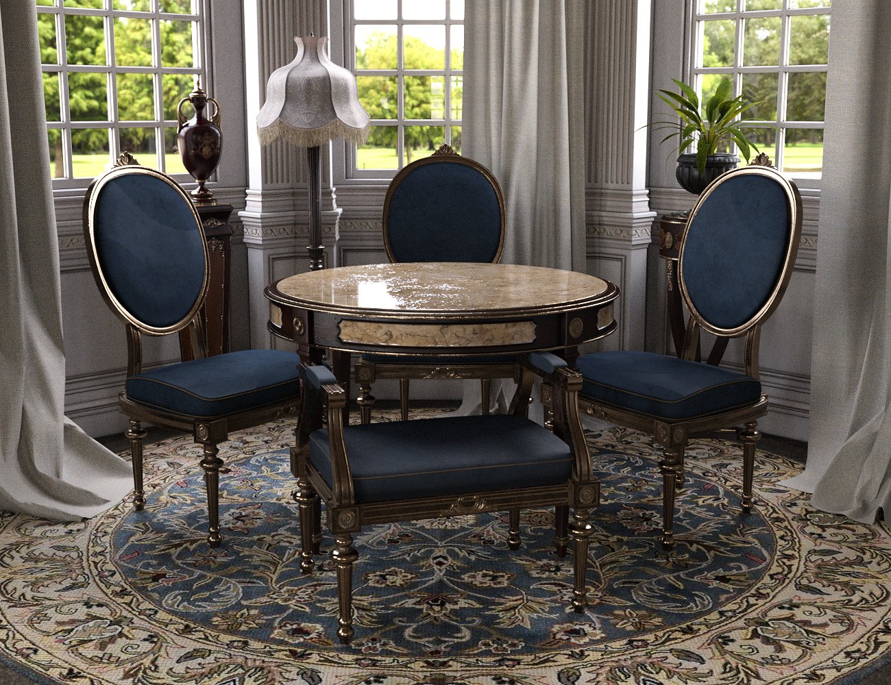 Vintage Furniture Iray Vintage Furniture Iray by: LaurieS, 3D Models by Daz 3D