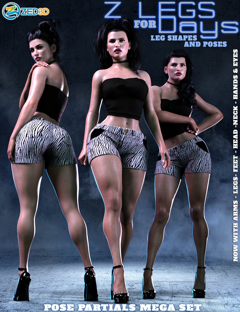 Z Legs for Days Shapes and Poses Mega Set by: Zeddicuss, 3D Models by Daz 3D