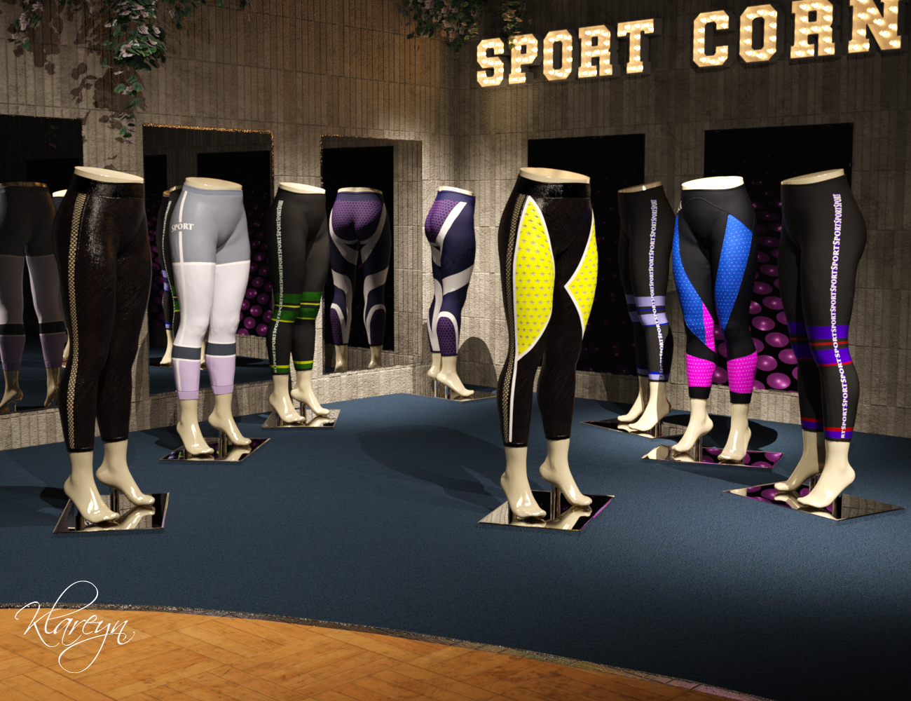 dForce Klareyn Sport Pack for Genesis 8 Female(s) by: 3djoji, 3D Models by Daz 3D