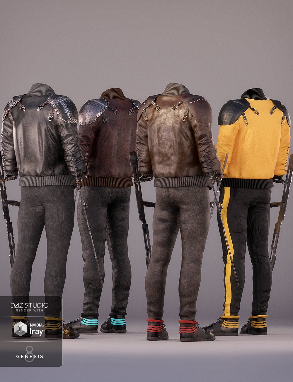 dForce Street Blade Outfit Textures by: Moonscape GraphicsSade, 3D Models by Daz 3D