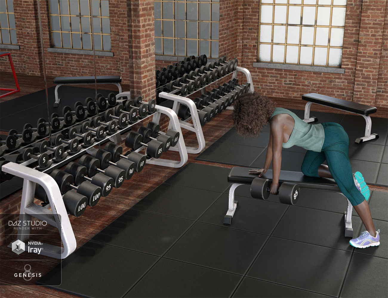 Grunge Gym Props by: Rascal3D, 3D Models by Daz 3D