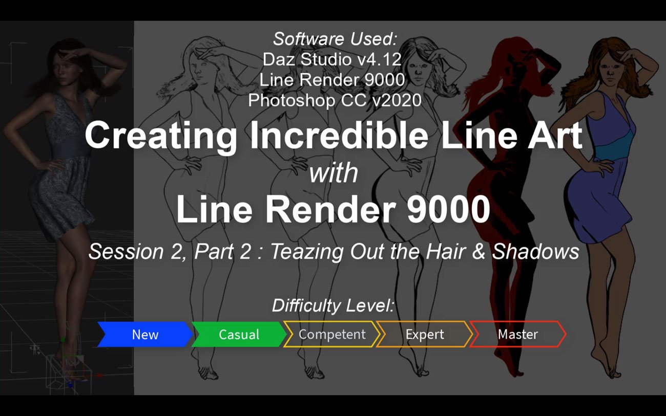 Creating Incredible Line Art with Line Render 9000 - Bundle | Daz 3D