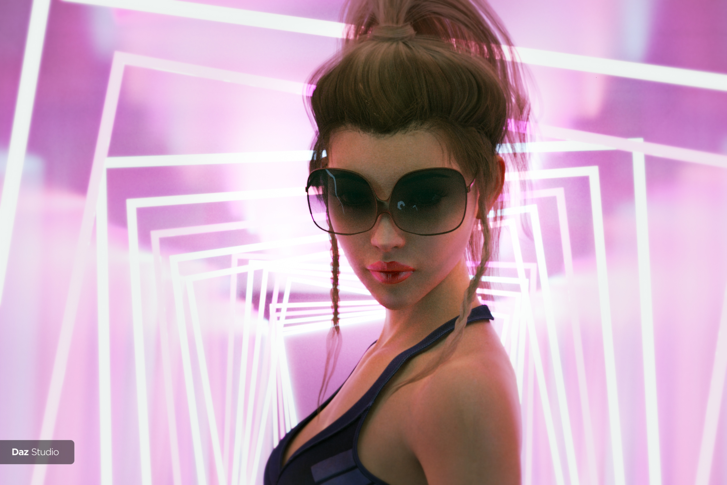 Neon Light Corridor by: Neikdian, 3D Models by Daz 3D