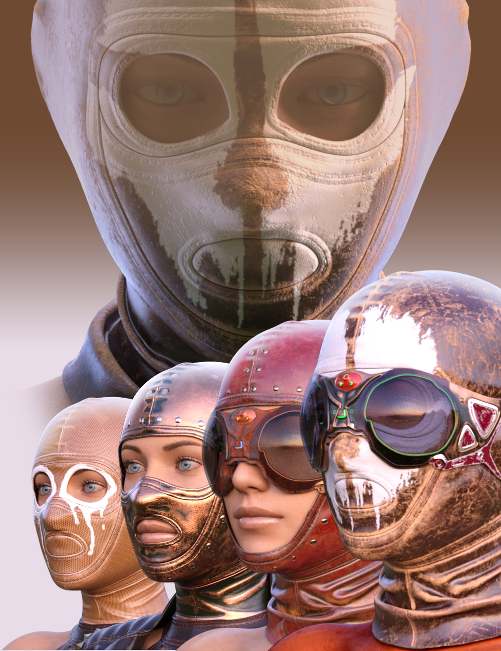 COG Balaclava Steampunk Texture Pack by: CatOnGlade, 3D Models by Daz 3D