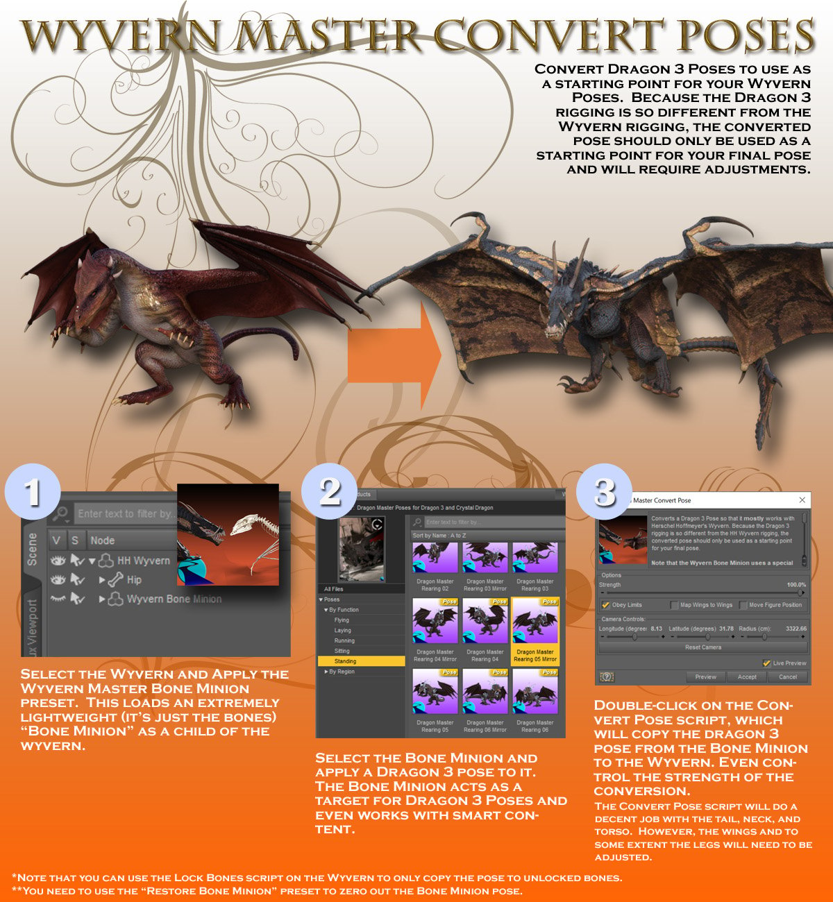 Wyvern Master Pose Control by: RiverSoft Art, 3D Models by Daz 3D