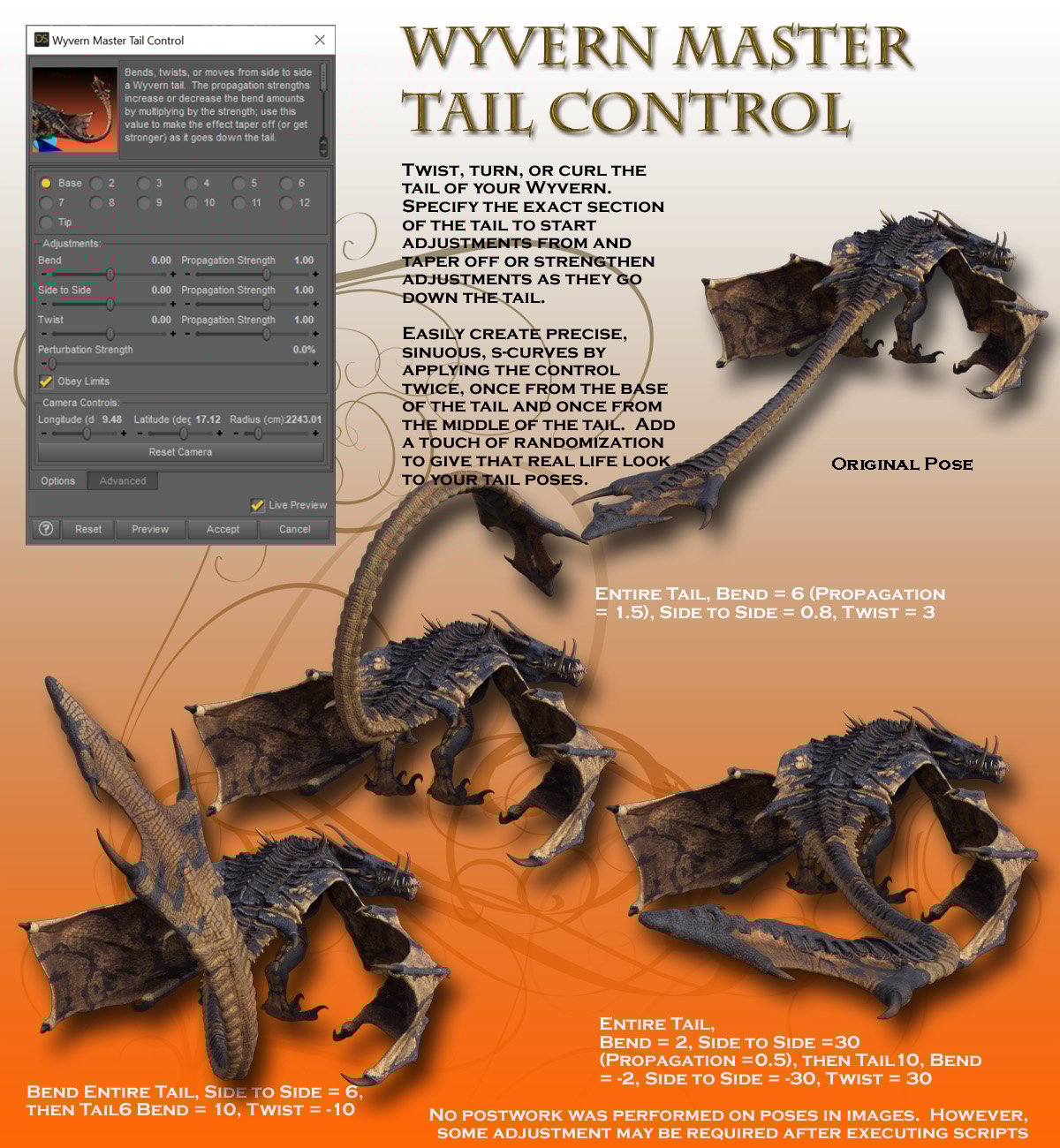 Wyvern Master Pose Control Wyvern Master Pose Control by: RiverSoft Art, 3D Models by Daz 3D