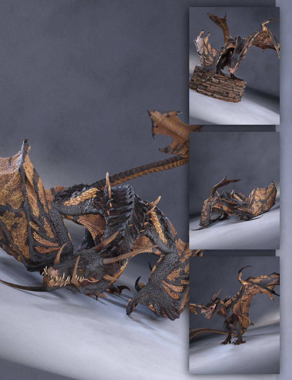 Wyvern Master Pose Control by: RiverSoft Art, 3D Models by Daz 3D