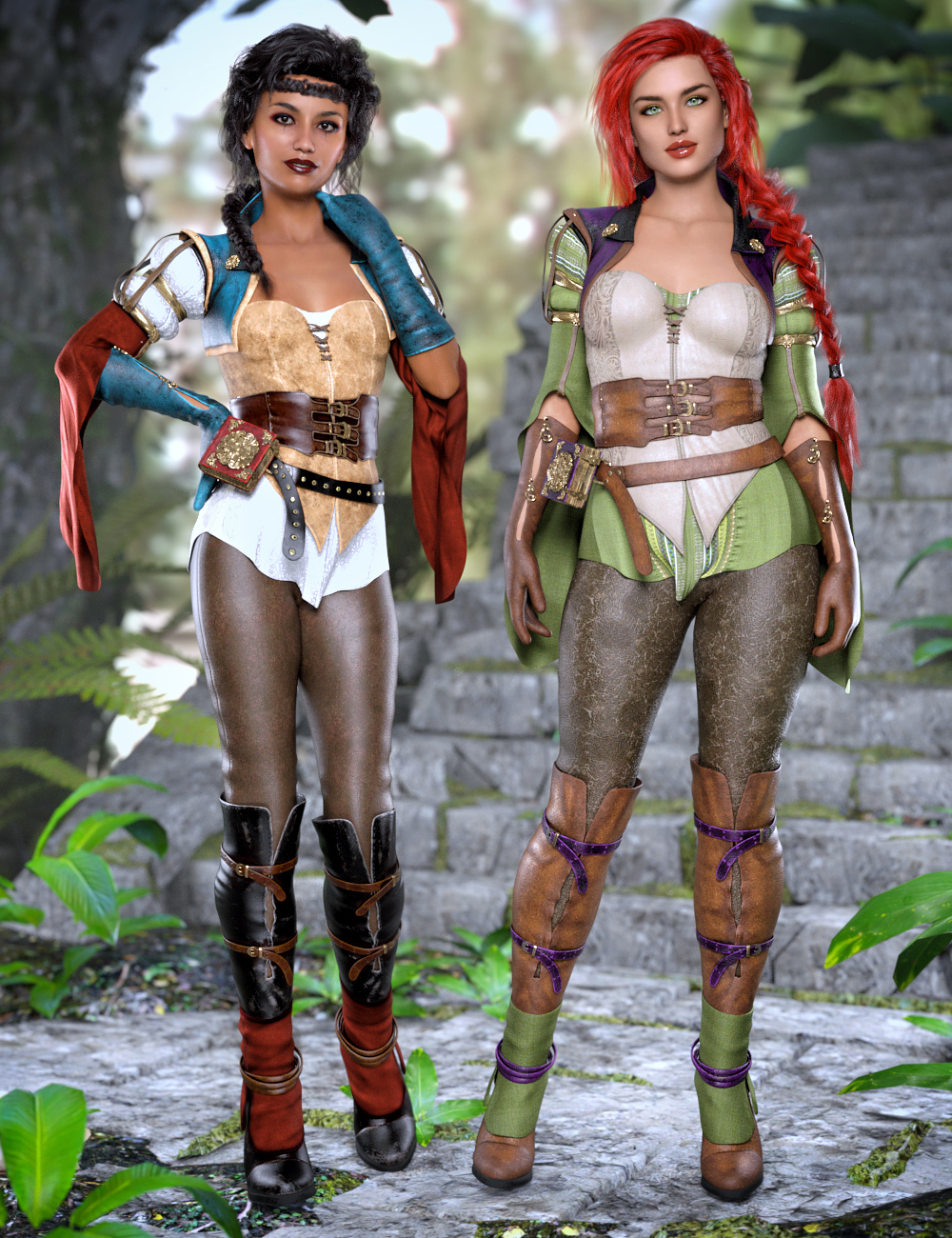 dForce Sparrows Mage Outfit Textures by: Moonscape GraphicsSade, 3D Models by Daz 3D