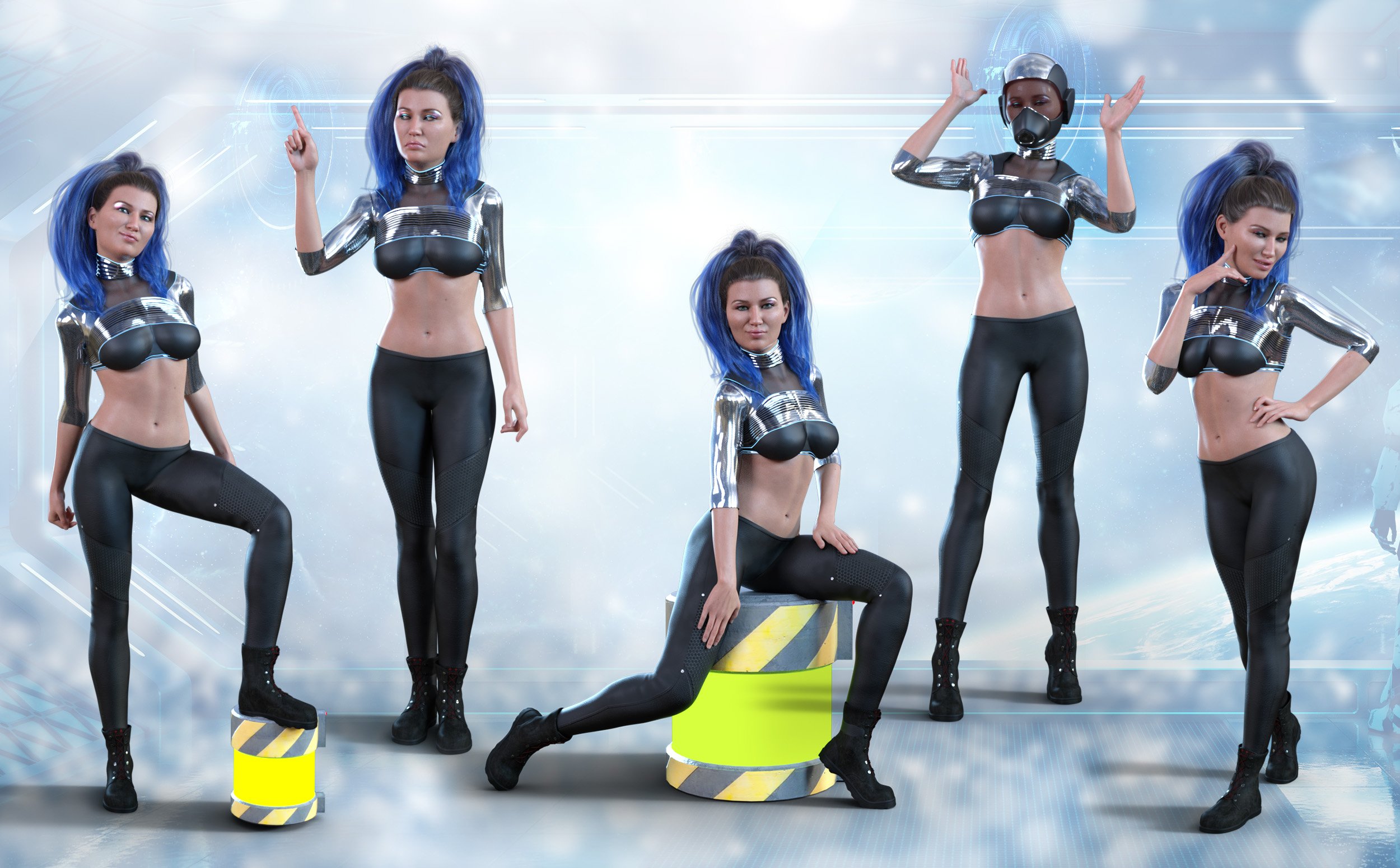 Z Futuristic Vibes Poses and Expressions for Alawa 8 Z Futuristic Vibes Poses and Expressions for Alawa 8 by: Zeddicuss, 3D Models by Daz 3D