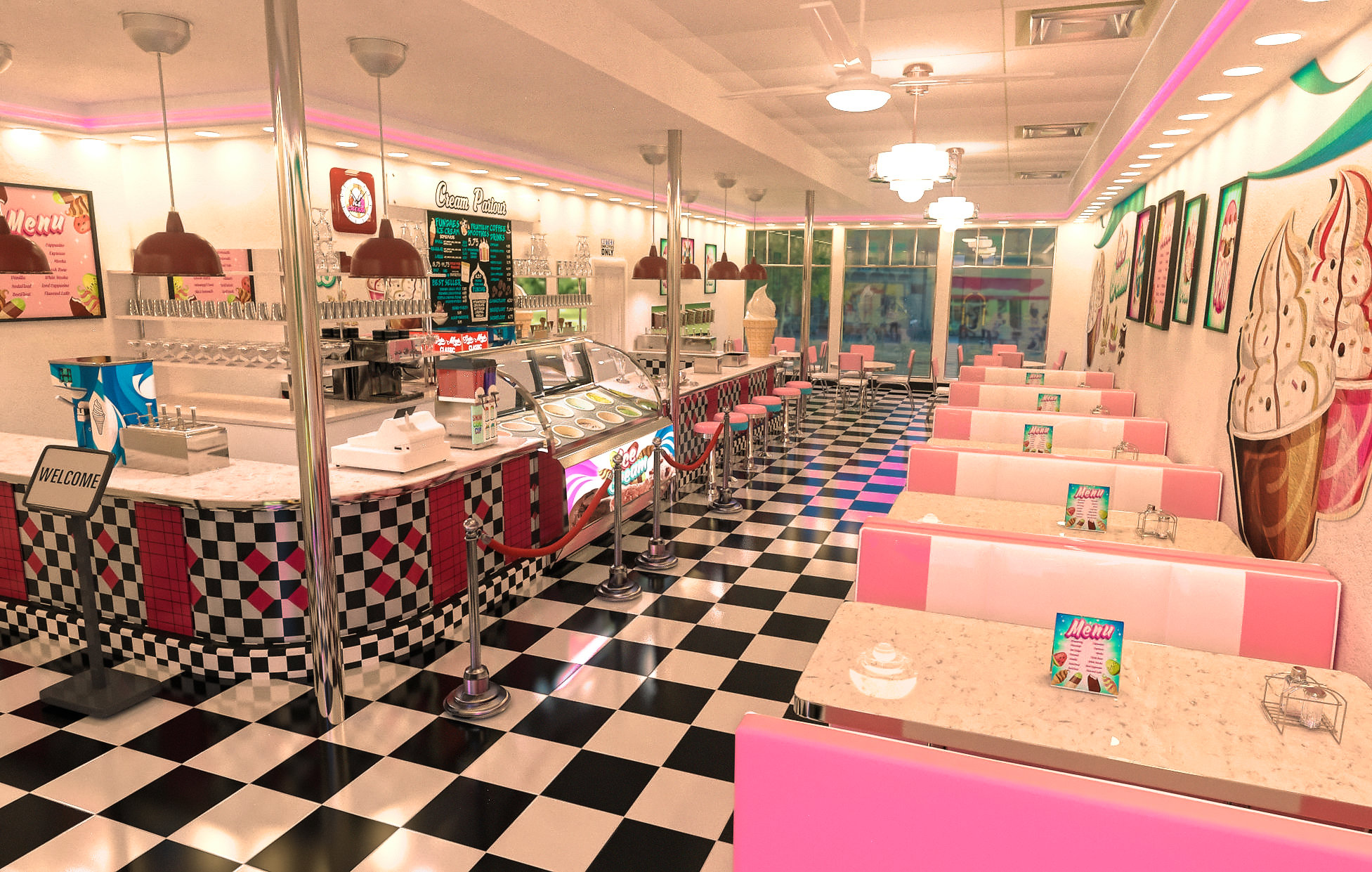 FG Ice Cream Parlor by: Fugazi1968Ironman, 3D Models by Daz 3D