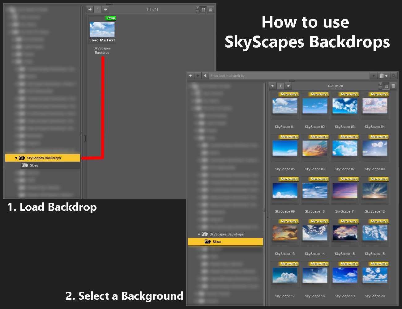 SkyScapes Backdrops by: Illumination, 3D Models by Daz 3D